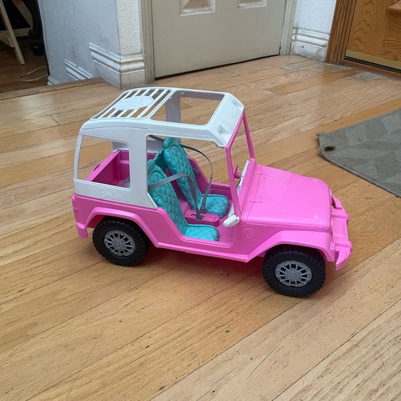 Barbie Doll Jeep Toy Car Pink Mattel. USED! - Picture 5 of 9
